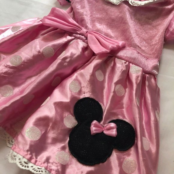 Disney Junior Minnie Kids Baby Girl's Set of 2 Dress Red Pink Polka Dot Size 2 T - Picture 4 of 12
